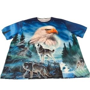 T Shirt Men Lion Tiger Wolf Eagle Animal Graphic Casual Fashion Short Sleeve Tee